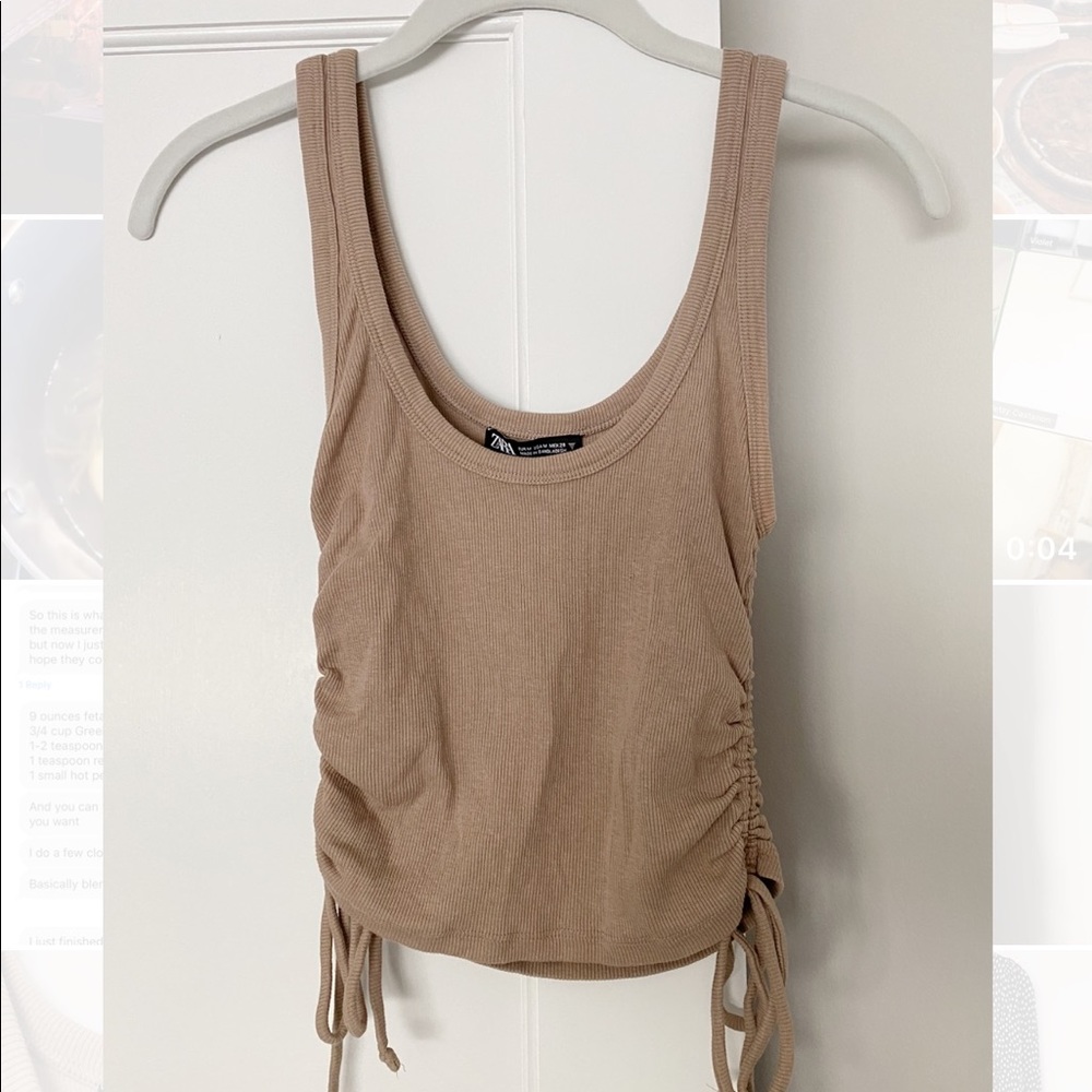 Zara Side Tie Rouched Tank Top
